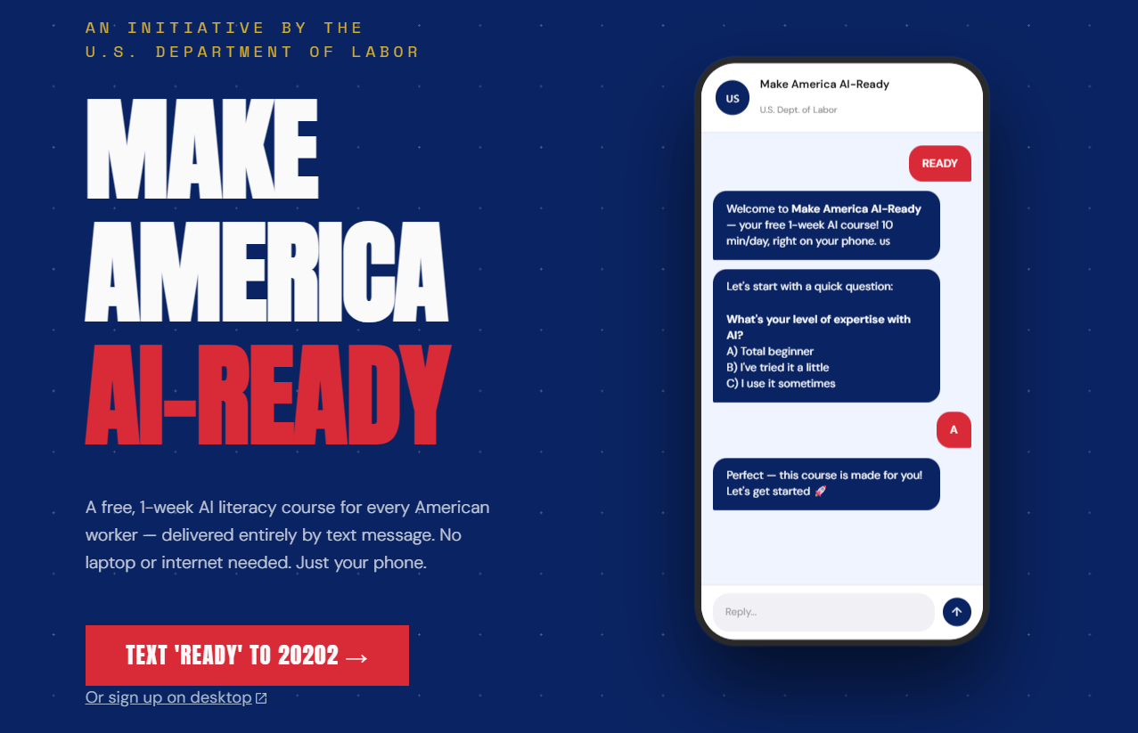 U.S. Department of Labor Launches ‘Make America AI-Ready’ Initiative